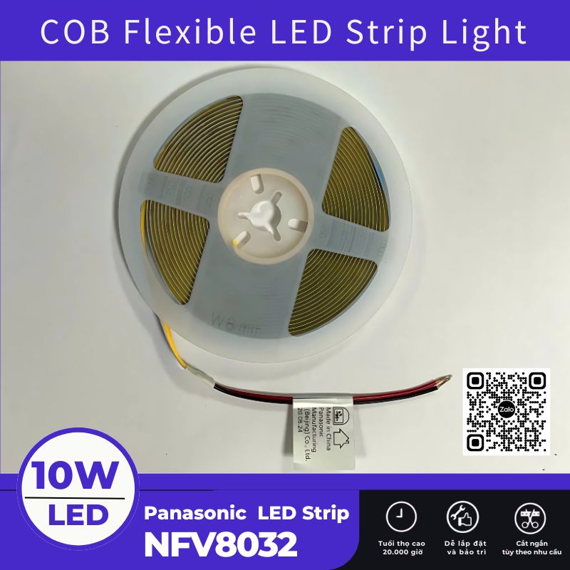 LED Dây Panasonic COB NFV8032 – Giải Pháp Ánh Sáng Chuẩn Kỹ Thuật Cho Thiết Kế Nội Thất